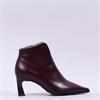 Hispanitas Paris V Cut Heel Ankle Boot - Bordeaux Leather